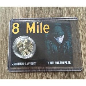 8 Mile Screen Used Concrete Relic Display Eminem Detroit Michigan Memorabilia
